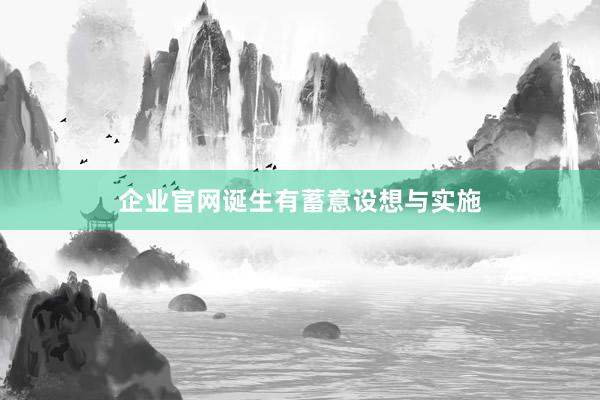企业官网诞生有蓄意设想与实施