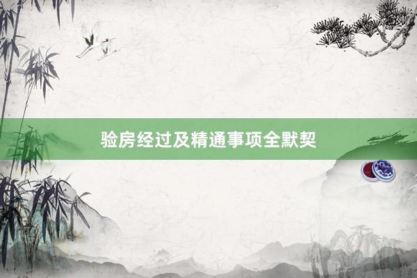 验房经过及精通事项全默契